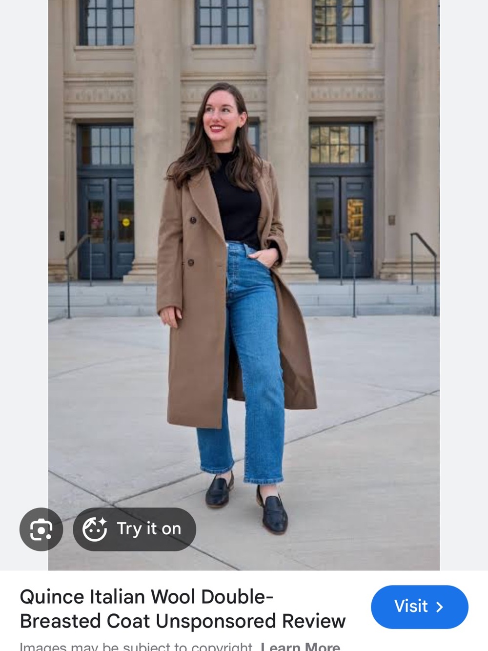 Italian wool Double breasted coat - Picture 1 of 9